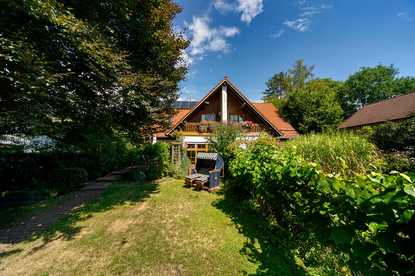 Blick auf`s Haus