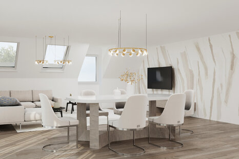 Moderne Dachgeschosswohnung mit Westbalkon Moderne Dachgeschosswohnung mit Westbalkon
