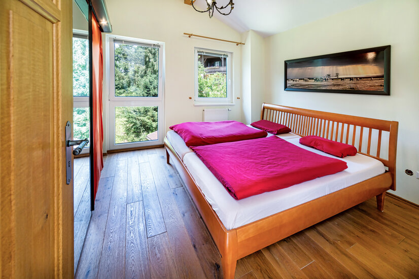 Blick in das Schlafzimmer